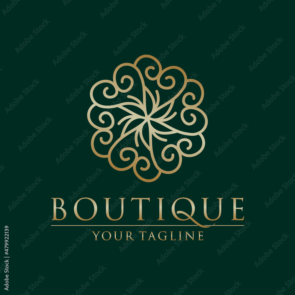 Luxury boutique and fashion logo vector 