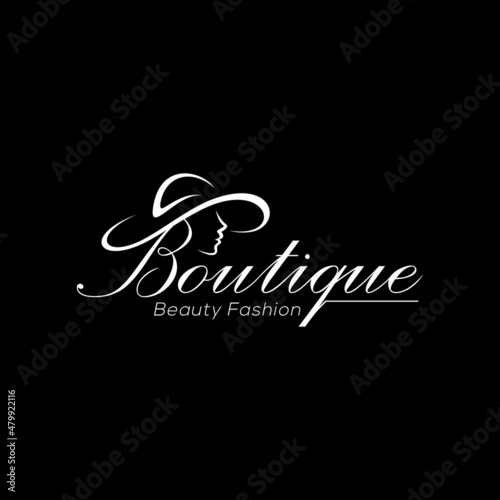 Luxury boutique and fashion logo vector 