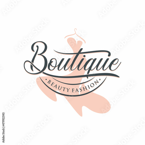 Luxury boutique and fashion logo vector 