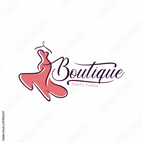 Luxury boutique and fashion logo vector 