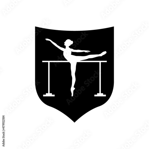 Ballerina girl icon isolated on white background