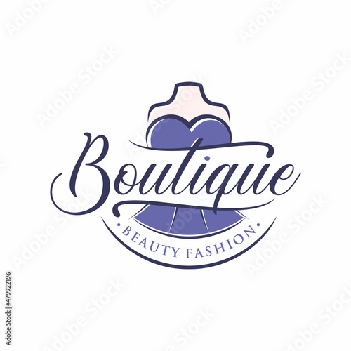 Luxury boutique and fashion logo vector 