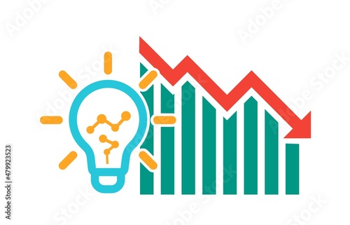 Electricity Prices Go Down or Decrease Illustration