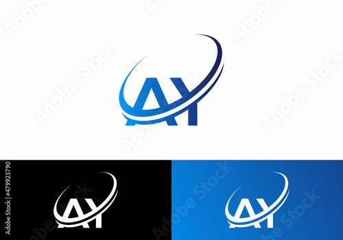 Initial Letter A Y Modern Monogram Logo Design in vector
