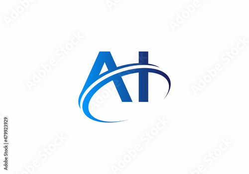  
Initial Letter AI Modern Monogram Logo Design in vector
