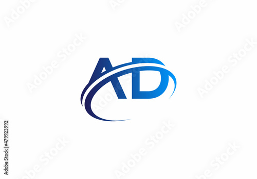 Initial Letter AD Modern Monogram Logo Design in vector
