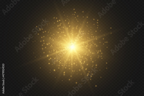 White glowing light explodes on a transparent background.