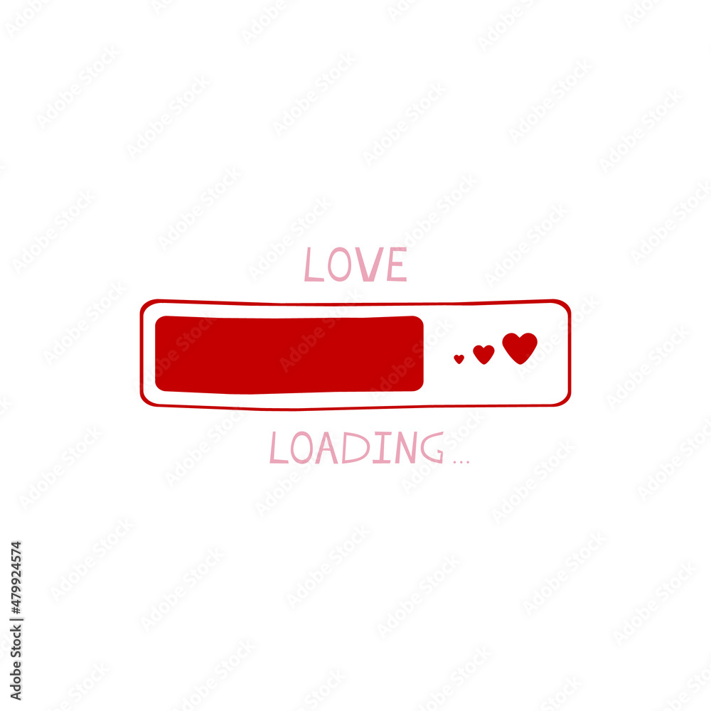 Progress status bar icon. Loading love status board. Funny happy valentines day element. Web design app download timer. Greeting card.
Valentine's day concept illustration in doodle style. Progress status bar icon. Loading love status board. Funny happy valentines day element. Web design app download timer. Greeting card.
Valentine's day concept illustration in doodle style.