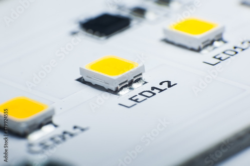 LED Lamp Chip. LED Diode. LED lamp close-up.