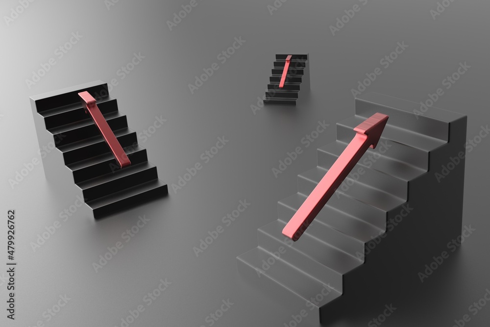 Obraz premium ステップアップイメージ Business growth concept.