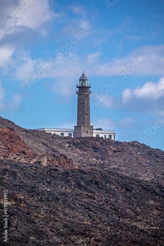 Lighthouse Faro de Orchilla with lava formation - Southwest coast of El Hierro (Canary Islands)  © Henner Damke