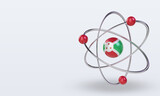 3d science day Burundi flag rendering right view