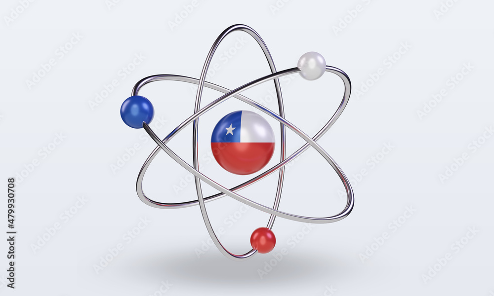 3d science day Chile flag rendering front view 3d science day Chile flag rendering front view