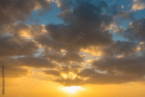 Fototapeta Naklejka Na Ścianę i Meble -  sky with clouds at sunset