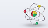 3d science day Guinea flag rendering right view
