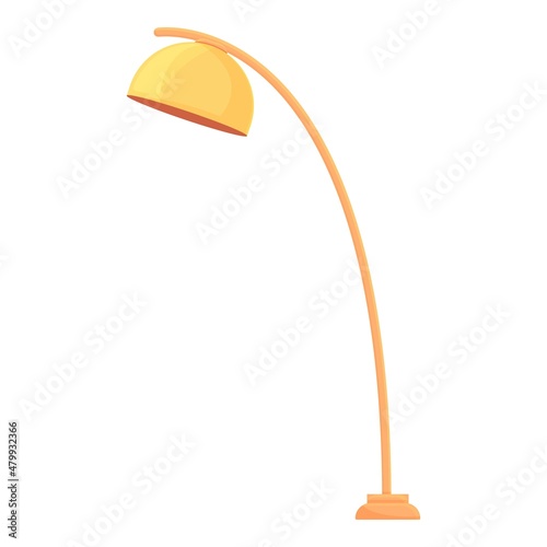 Gold torchere icon cartoon vector. Floor stand. Home light