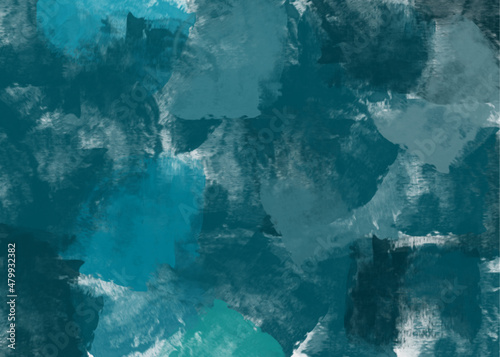 vector blue-green ocean abstract background in watercolor design illustration