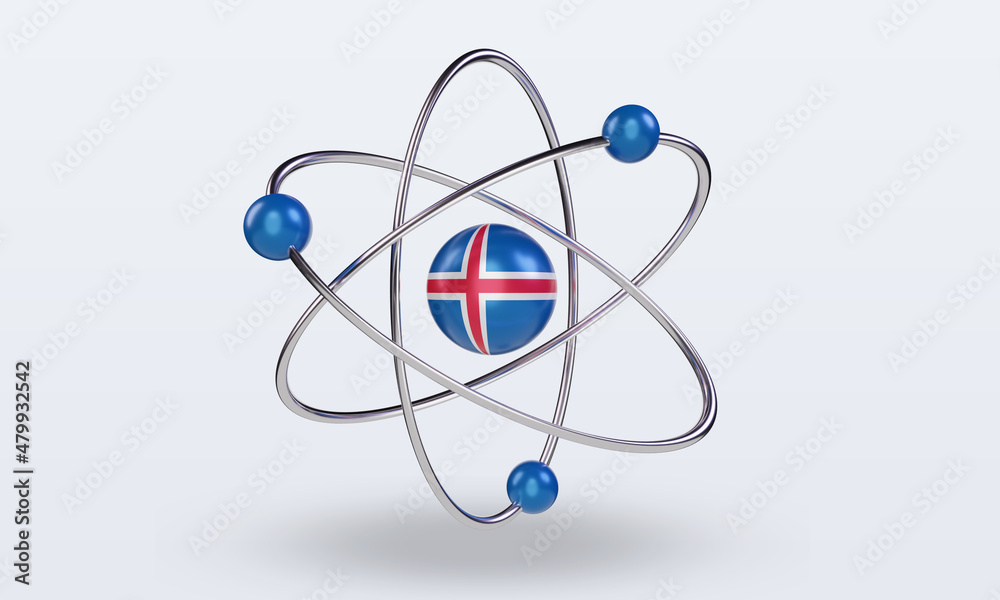 3d science day Iceland flag rendering front view 3d science day Iceland flag rendering front view