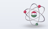 3d science day Hungary flag rendering right view