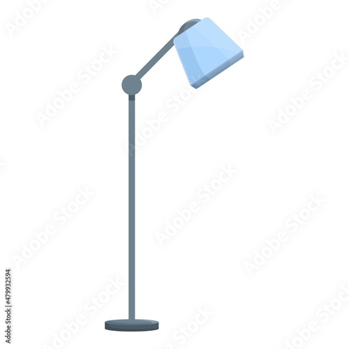 Steel torchere icon cartoon vector. Lamp furniture. Office light