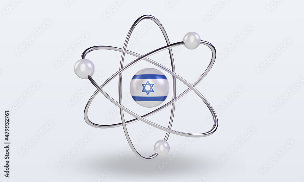 3d science day Israel flag rendering front view 3d science day Israel flag rendering front view