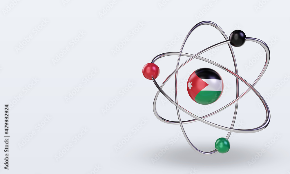 3d science day Jordan flag rendering right view