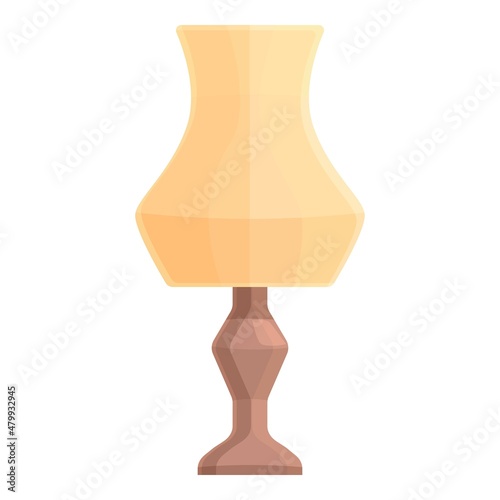 Reading table lamp icon cartoon vector. Electric render. Interior furniture