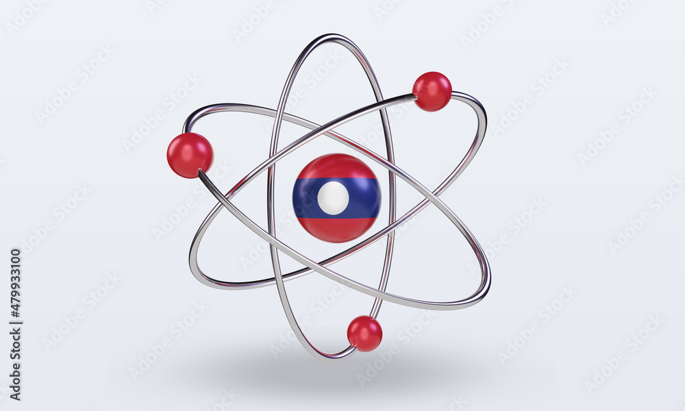 3d science day Laos flag rendering front view 3d science day Laos flag rendering front view