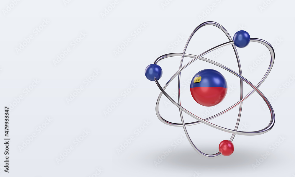 3d science day Liechtenstein flag rendering right view 3d science day Liechtenstein flag rendering right view