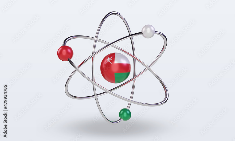 3d science day Oman flag rendering front view 3d science day Oman flag rendering front view