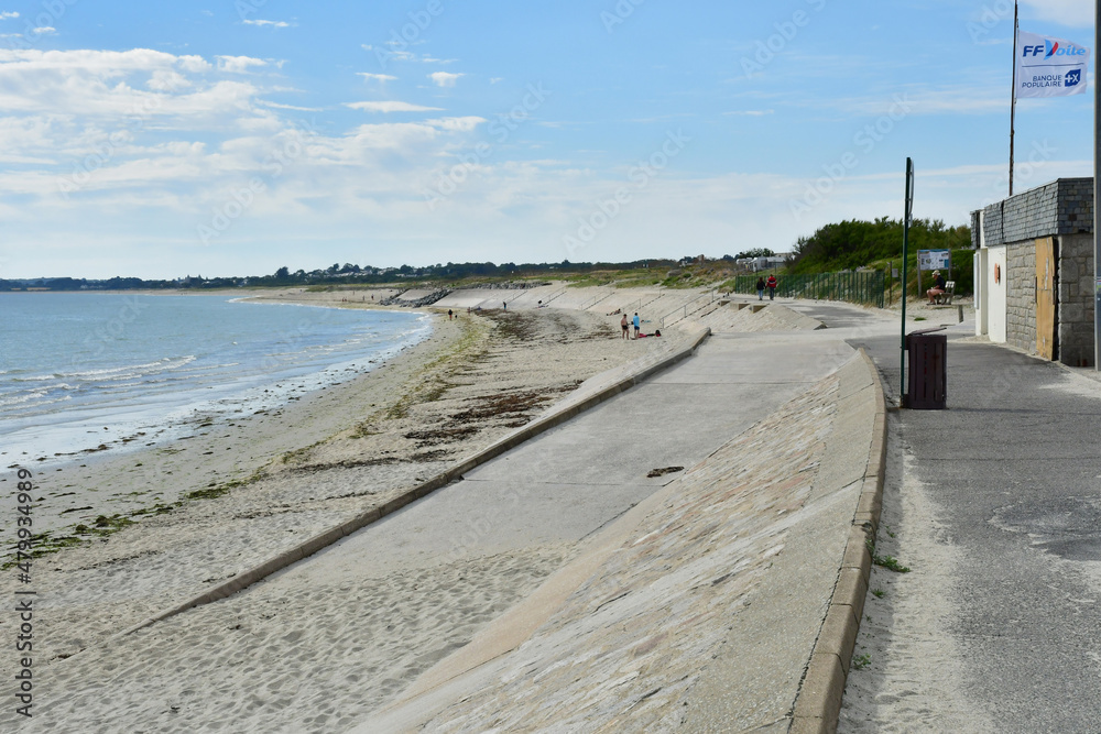 Sarzeau,Penvins,France - june 6 2021 : beach