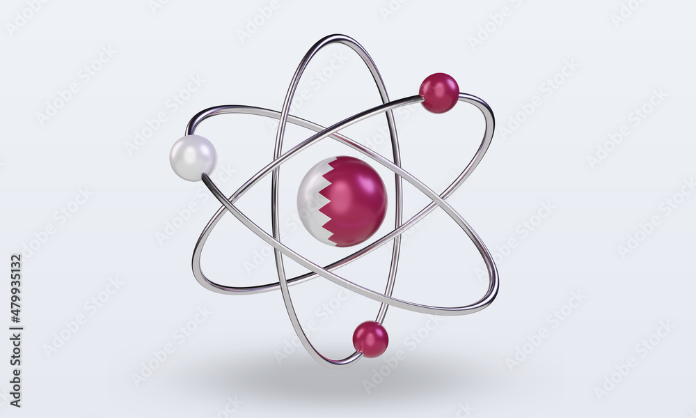 3d science day Qatar flag rendering front view 3d science day Qatar flag rendering front view