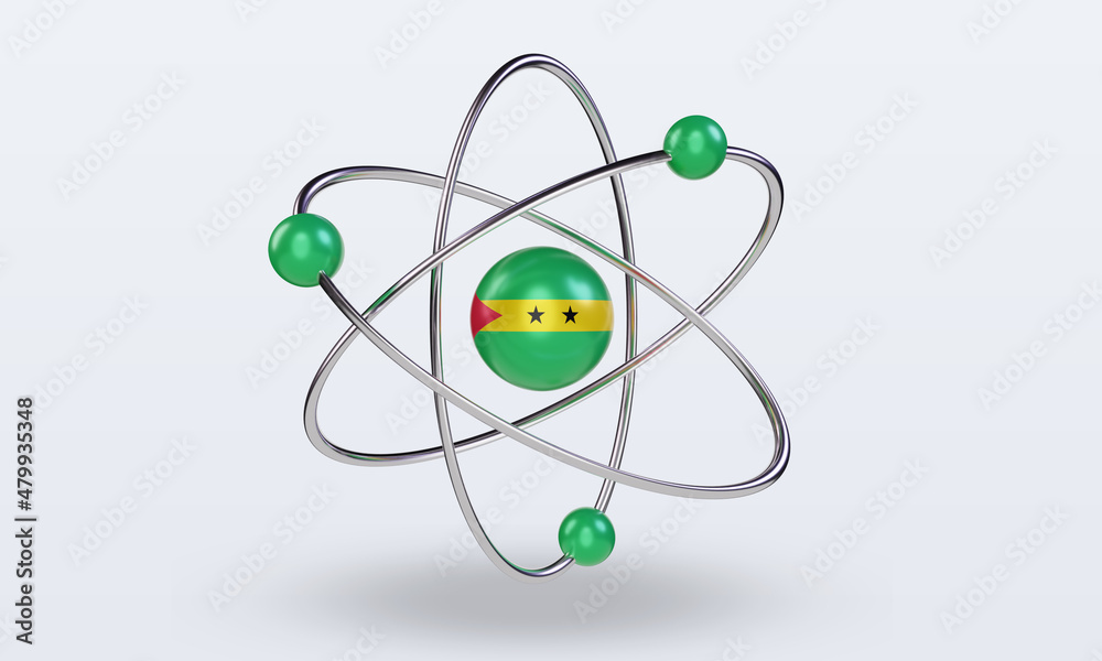 3d science day Sao Tome and Principe flag rendering front view 3d science day Sao Tome and Principe flag rendering front view