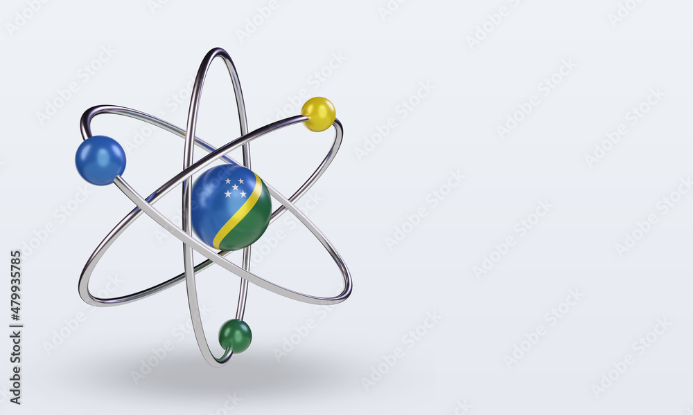 3d science day Solomon Islands flag rendering left view 3d science day Solomon Islands flag rendering left view