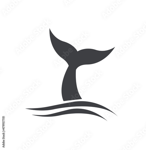 Whale tail icon vector illustration