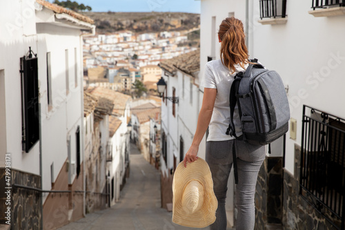 woman tourist in Andalusia street