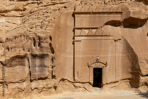 famous burial chambers in Al Ula, Saudi Arabia Fototapeta