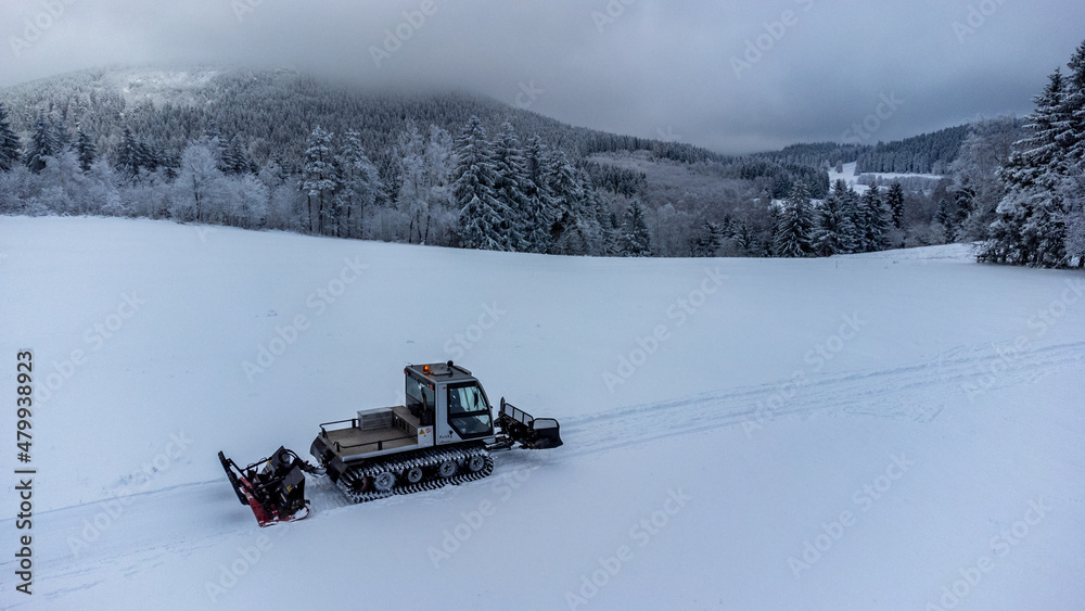 Winterwanderung im Winterwunderland Thüringer Wald bei Steinbach-Hallenberg- Deutschland