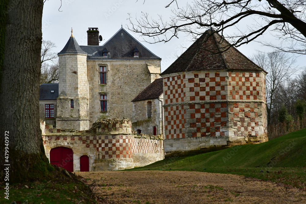 Arthies; France - february 20 2021 : the castle