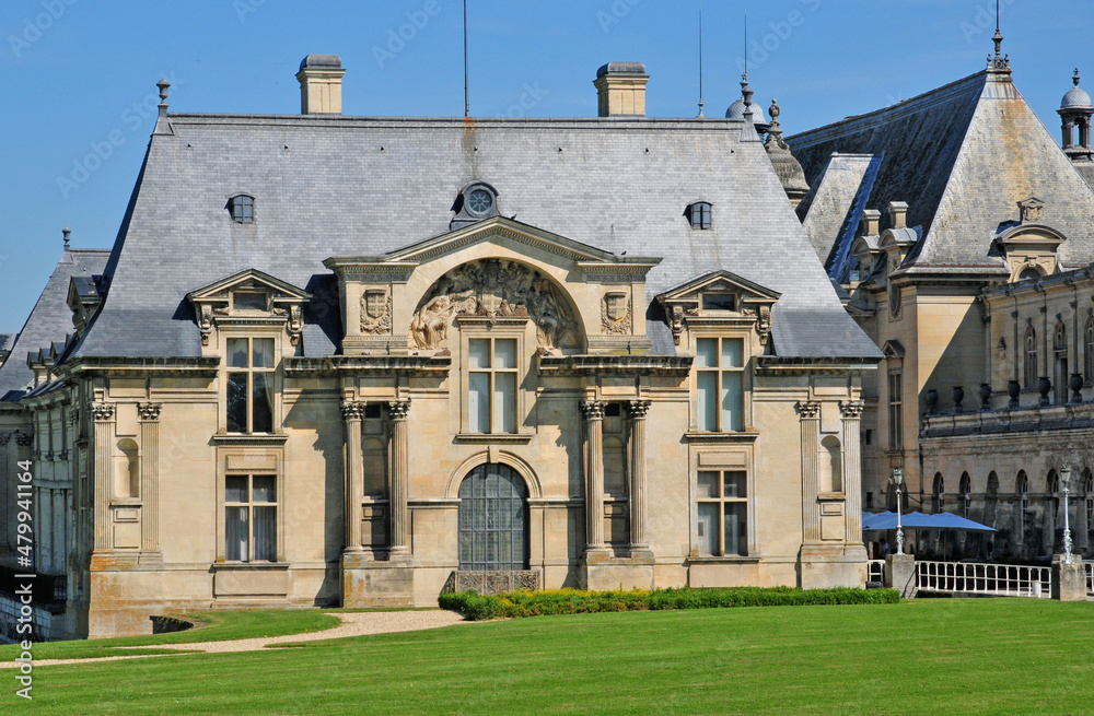 Chantilly, France - april 3 2017 : picturesque castle
