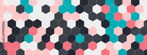 hexagon concept design abstract technology background, Abstract colorful hexagon concept background, soft colorful light background. hexagon concept design abstract technology background vector illust