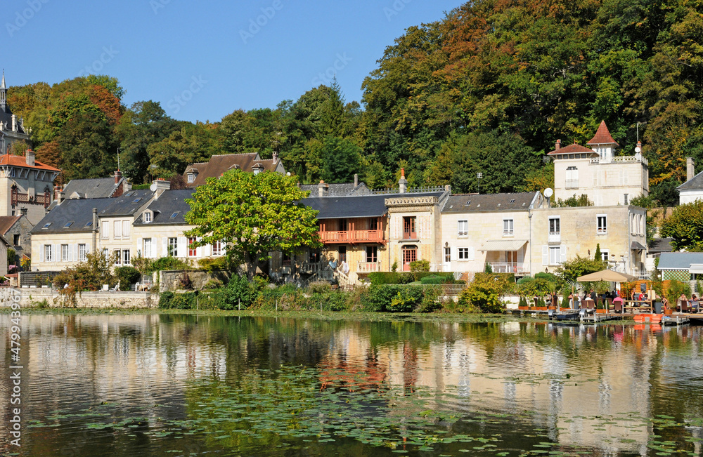Pierrefonds; France - april 3 2017 : the picturesque village