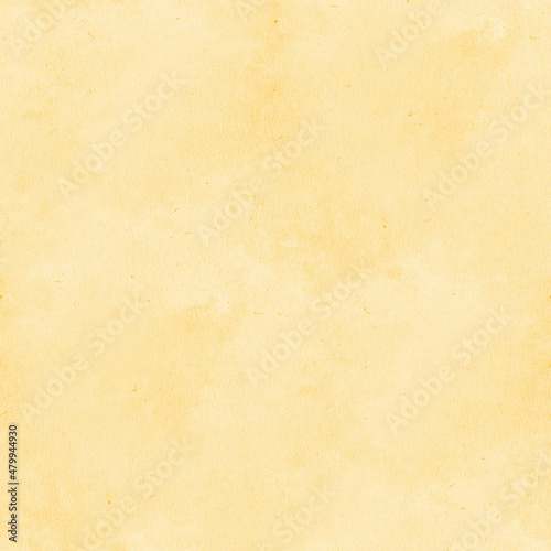 Seamless yellow background. Watercolor stains pattern on paper texture. 