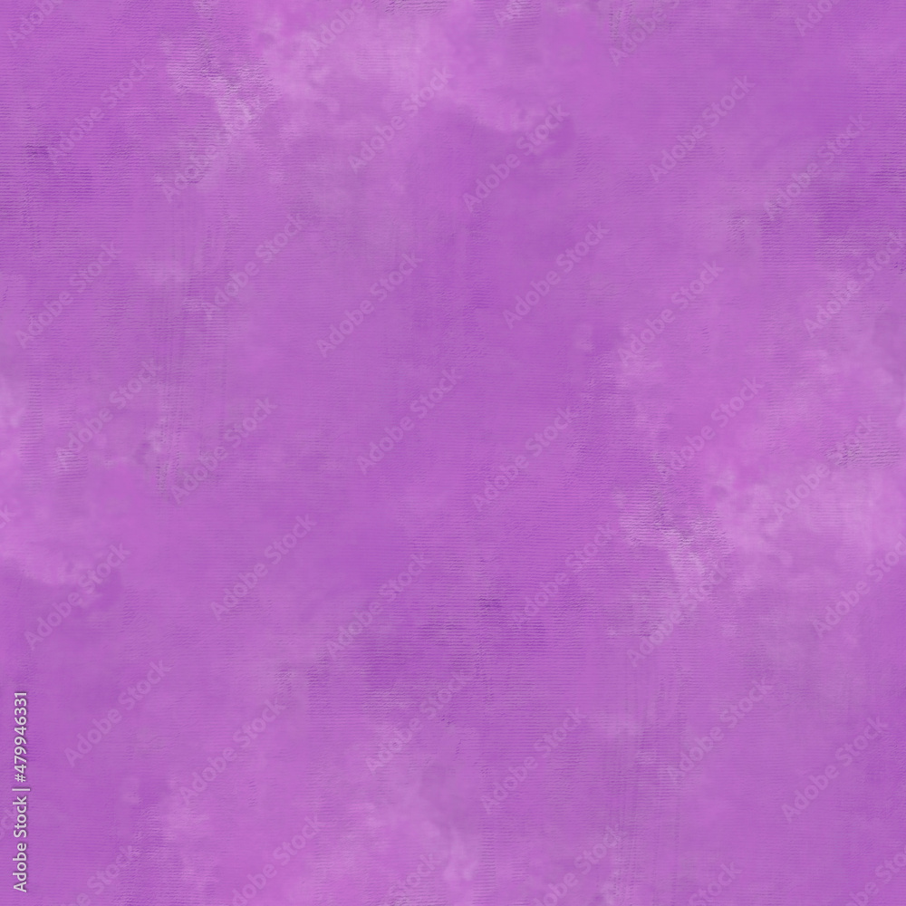 Seamless watercolor background in purple tones. Irregular stains pattern. 