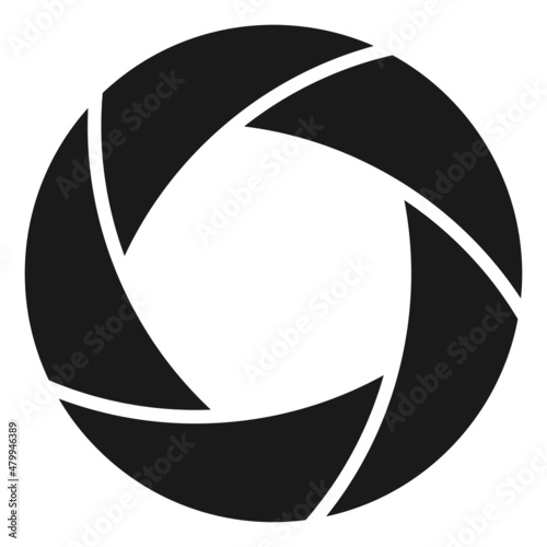 Diafragm icon. Camera aperture symbol. Optical lens focus sign
