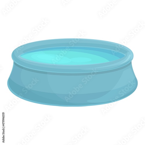 Fun inflatable pool icon cartoon vector. Float swim. Raft circle