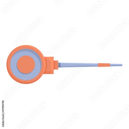 Ice fishing equipment icon cartoon vector. Fish catch. Frozen lake