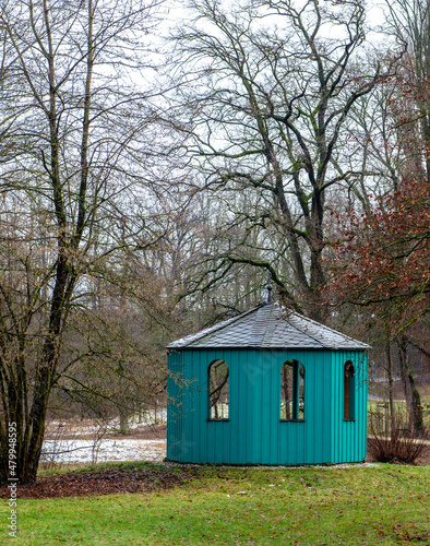 A pavilion in Burgfarrnbach Castle Gardens, Fürth, Germany