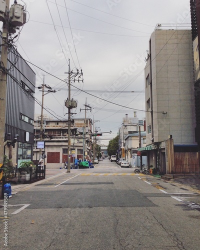 Canvas Print 한국 서울 성수동 길거리 풍경 / Street view in Seongsu-dong, Seoul, Korea.