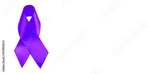 Colorectal colon cancer, juvenile arthritis and tuberous sclerosis symbolize dark blue ribbon on white background photo